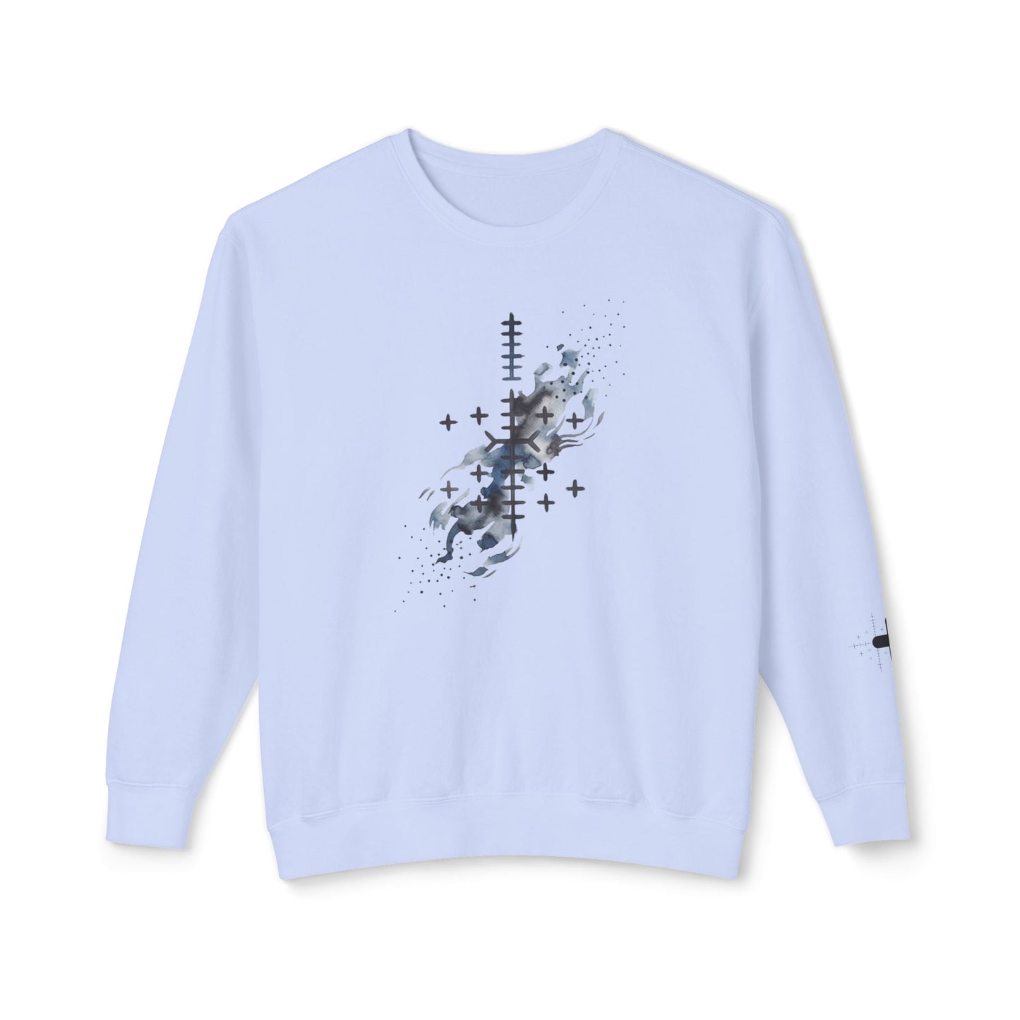 Sweat-shirt à col rond à motif floral abstrait Bonorial