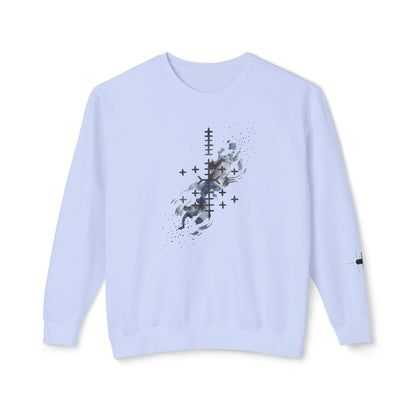 Sweat-shirt à col rond à motif floral abstrait Bonorial