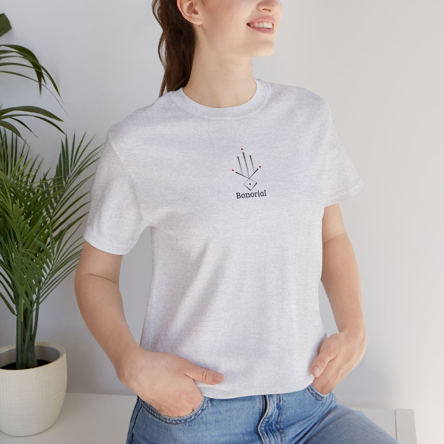 Minimal Geometric T‑Shirt — Abstract Line & Dot Design