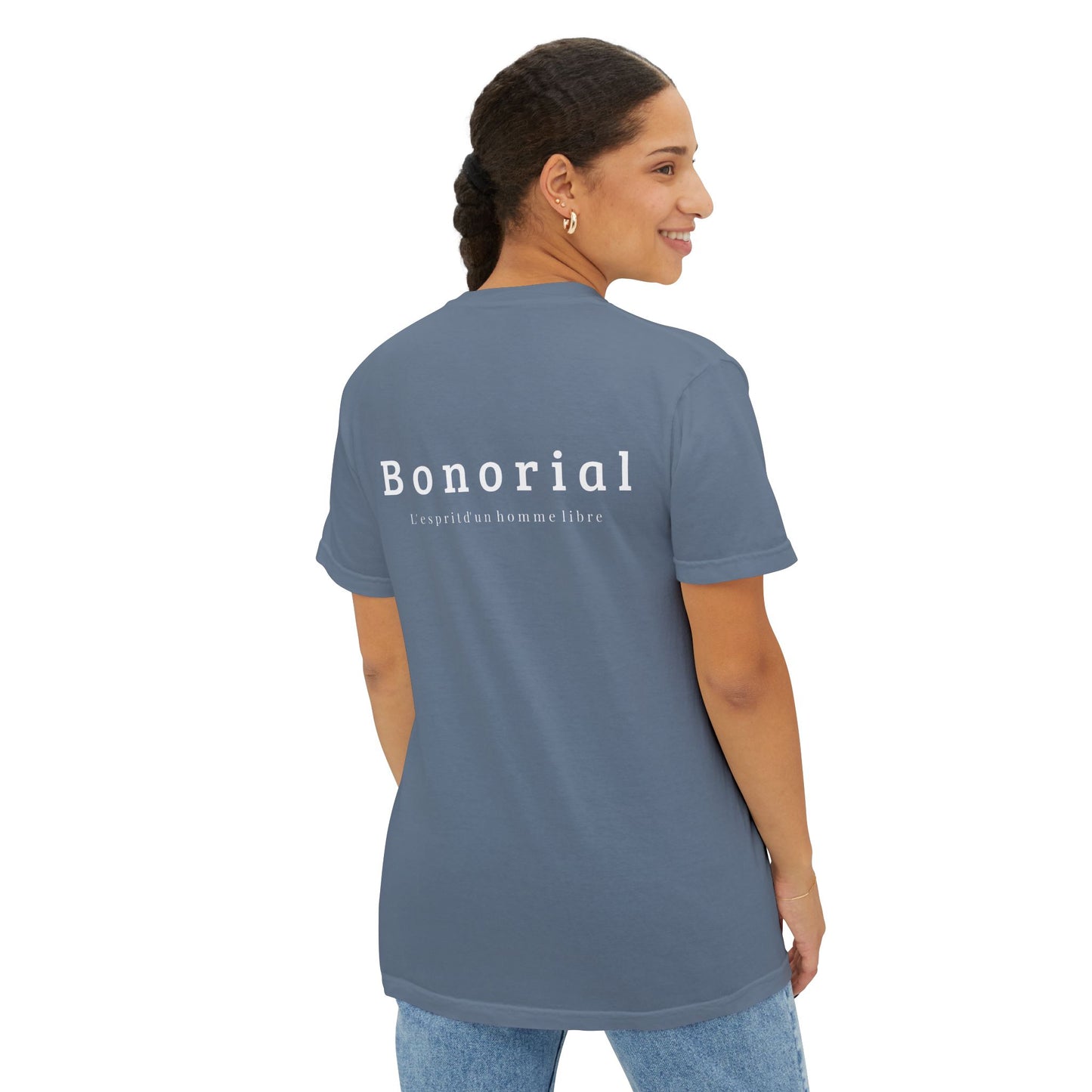 T-shirt à poche Bonorial — t-shirt teint en pièce à logo minimal