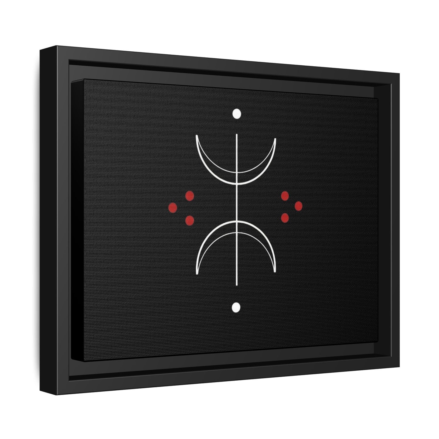 Minimalist Crescent Moon Wall Art — Matte Framed Canvas