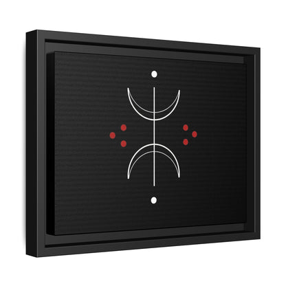 Minimalist Crescent Moon Wall Art — Matte Framed Canvas