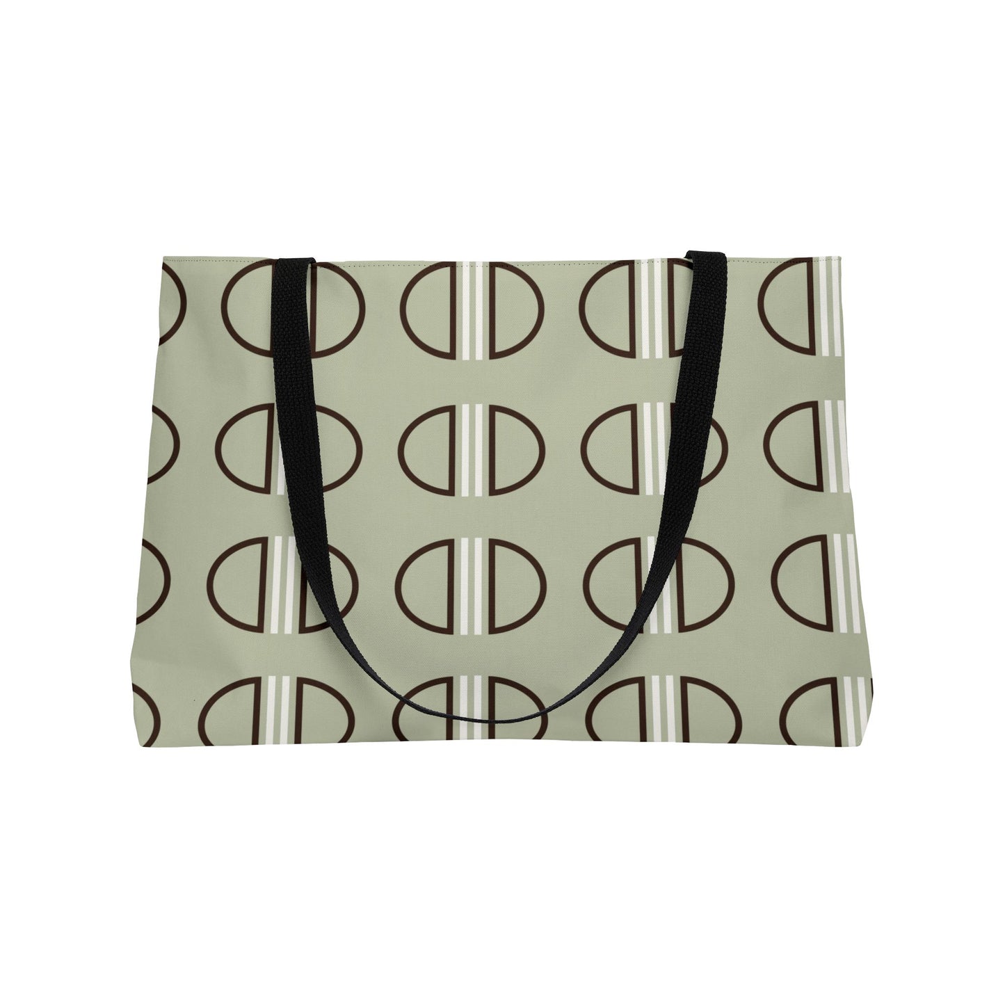 Mid-Century Geo Weekender Tote Bag — Retro Pattern Travel Bag