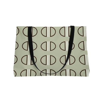 Mid-Century Geo Weekender Tote Bag — Retro Pattern Travel Bag