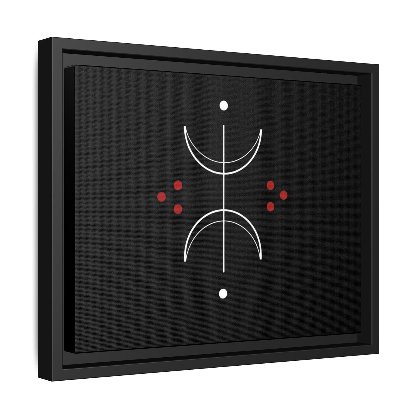 Minimalist Crescent Moon Wall Art — Matte Framed Canvas