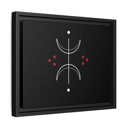 Minimalist Crescent Moon Wall Art — Matte Framed Canvas
