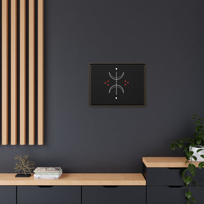 Minimalist Crescent Moon Wall Art — Matte Framed Canvas