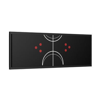Minimalist Crescent Moon Wall Art — Matte Framed Canvas