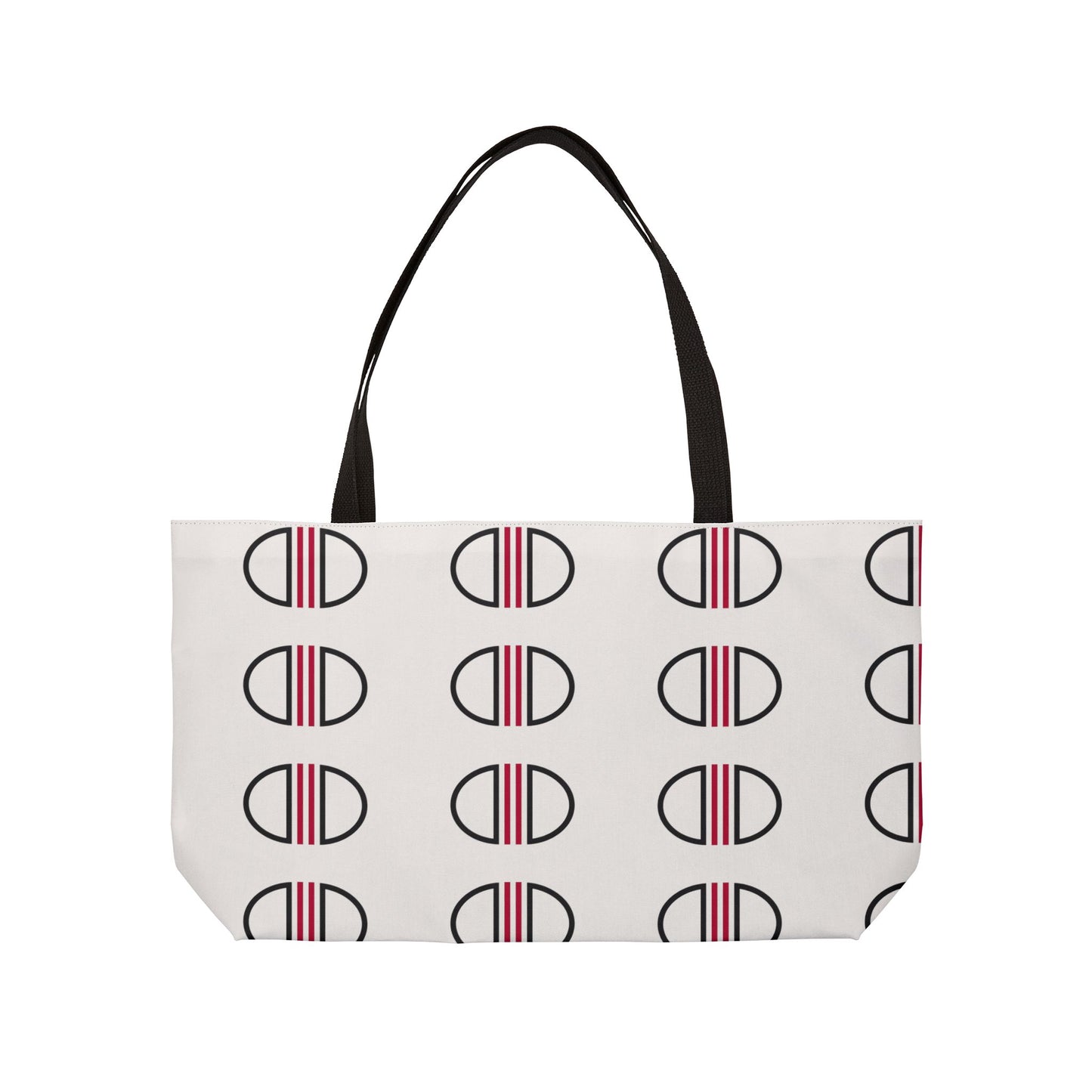 Sac cabas week-end à rayures monogrammées — Motif la lune