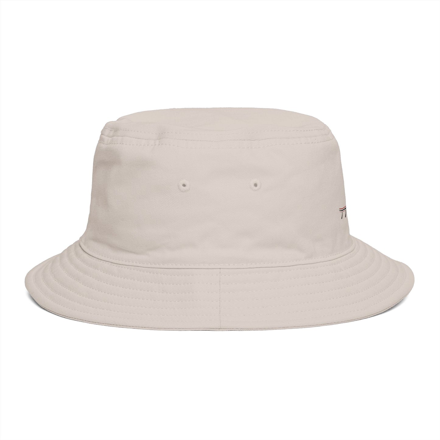 Embroidered Minimal Rose Bucket Hat — Elegant Floral Sun Hat