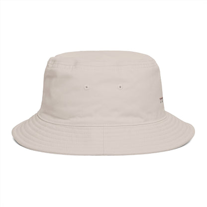 Embroidered Minimal Rose Bucket Hat — Elegant Floral Sun Hat