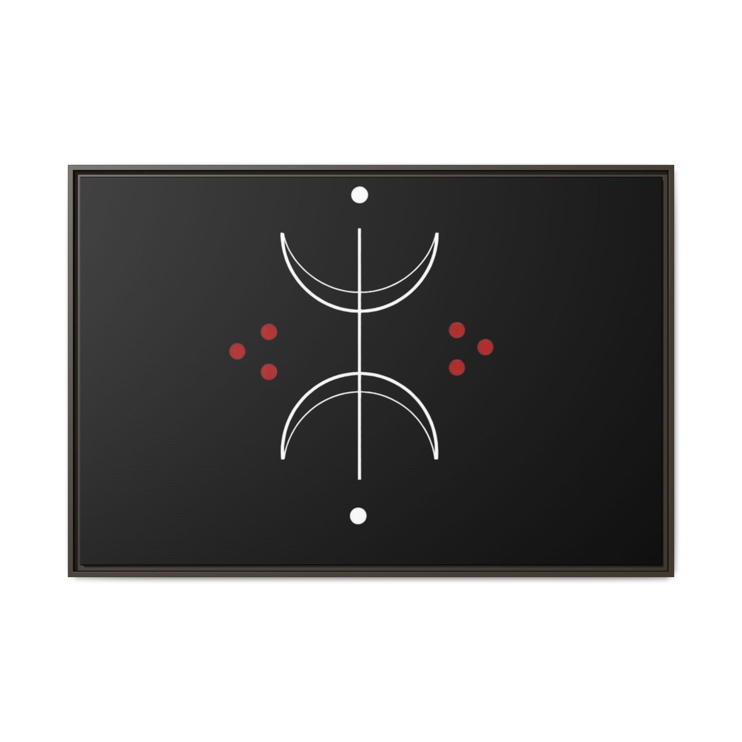 Minimalist Crescent Moon Wall Art — Matte Framed Canvas