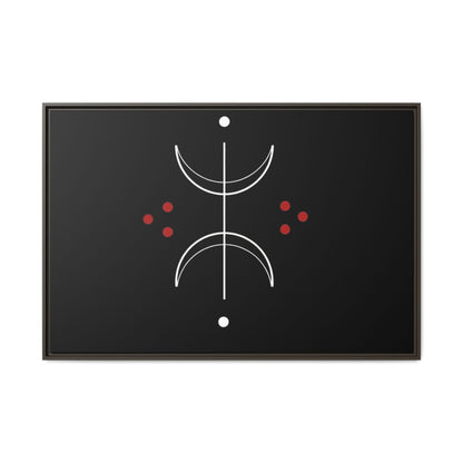Minimalist Crescent Moon Wall Art — Matte Framed Canvas