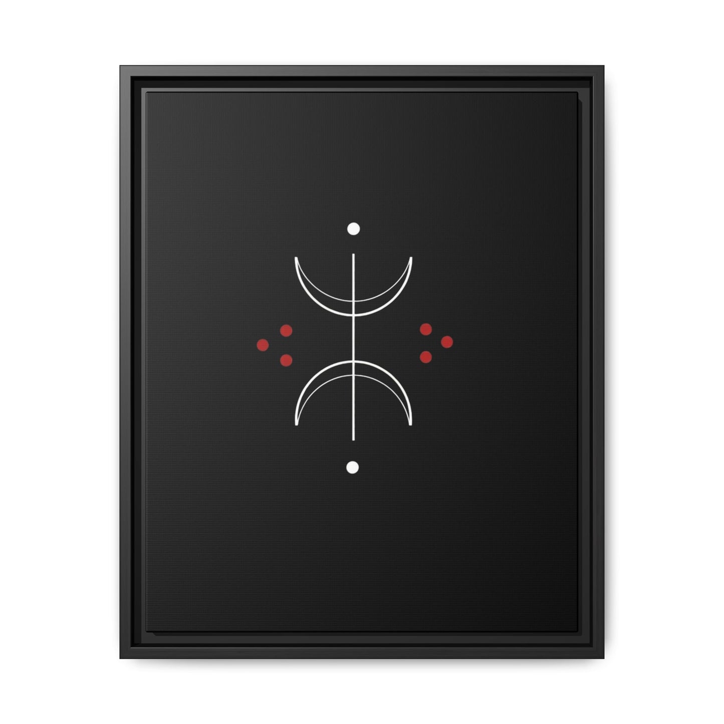 Minimalist Crescent Moon Wall Art — Matte Framed Canvas