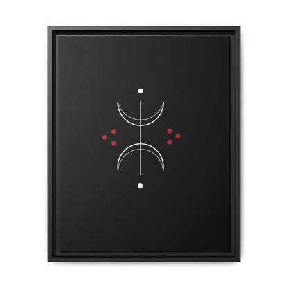 Minimalist Crescent Moon Wall Art — Matte Framed Canvas