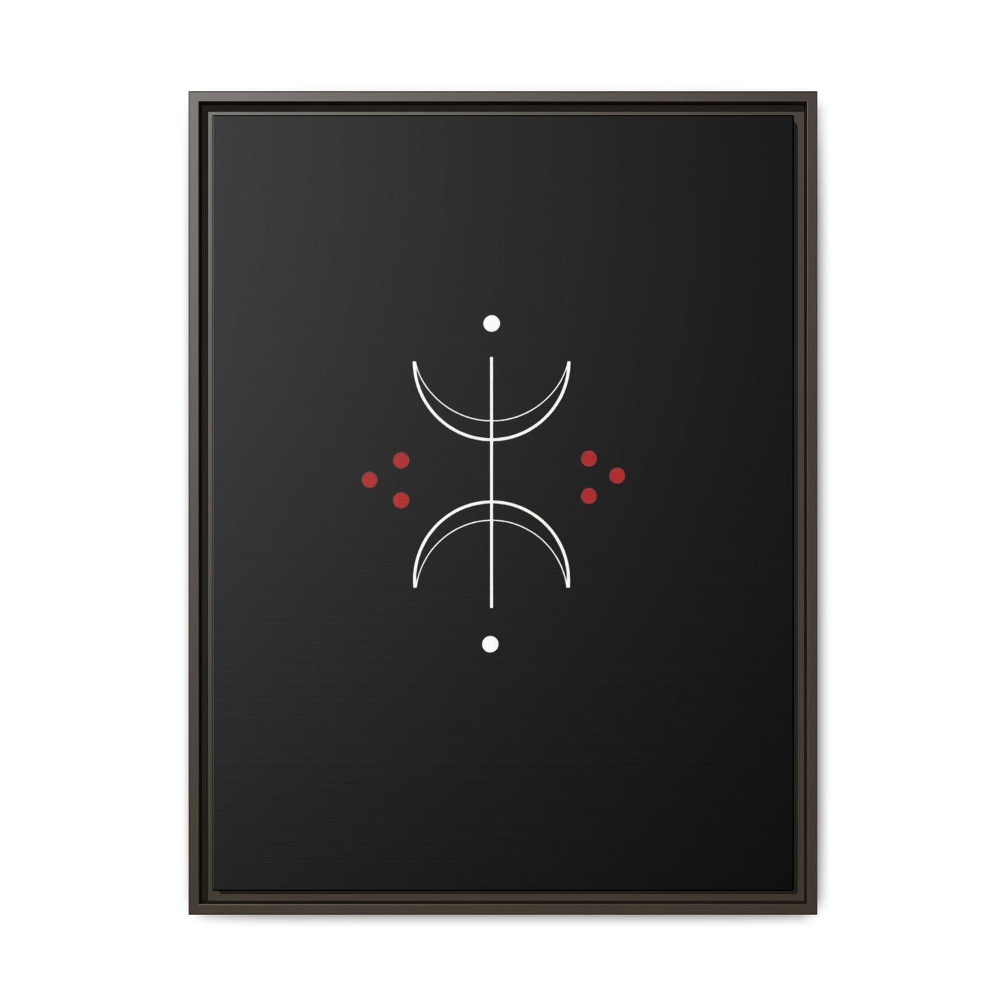 Minimalist Crescent Moon Wall Art — Matte Framed Canvas