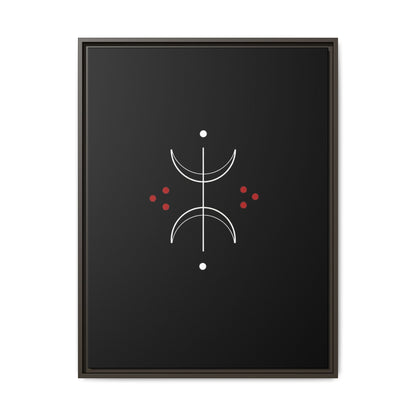 Minimalist Crescent Moon Wall Art — Matte Framed Canvas