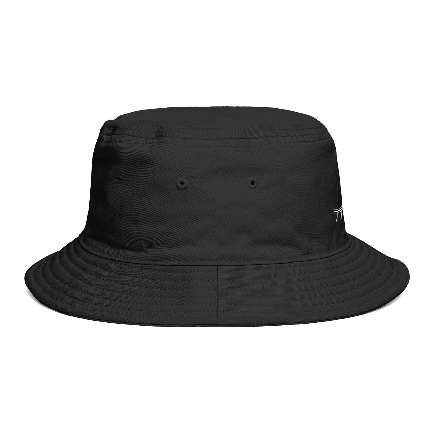 Minimalist Deer Antler Embroidered Bucket Hat — Rustic Brown Outdoor Sun Hat