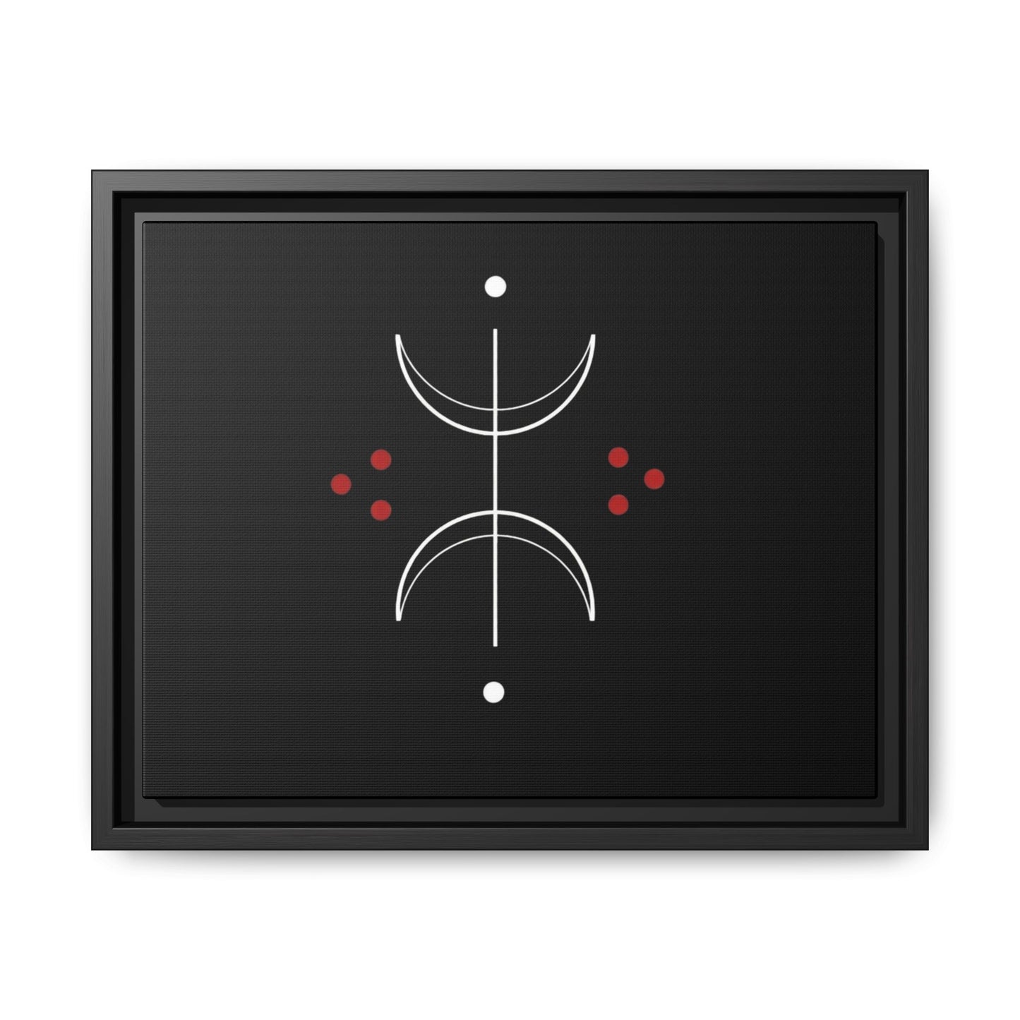 Minimalist Crescent Moon Wall Art — Matte Framed Canvas