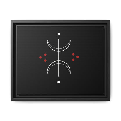 Minimalist Crescent Moon Wall Art — Matte Framed Canvas