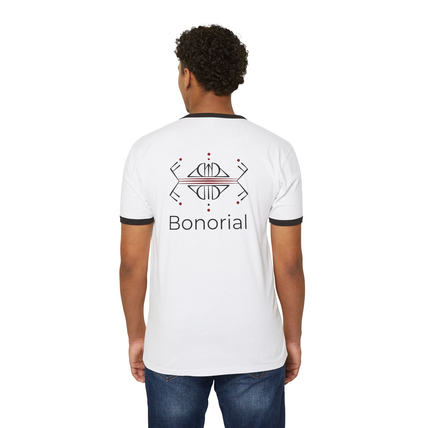 Bonorial Geometric Logo Ringer T-Shirt