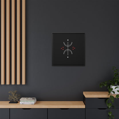 Minimalist Crescent Moon Wall Art — Matte Framed Canvas