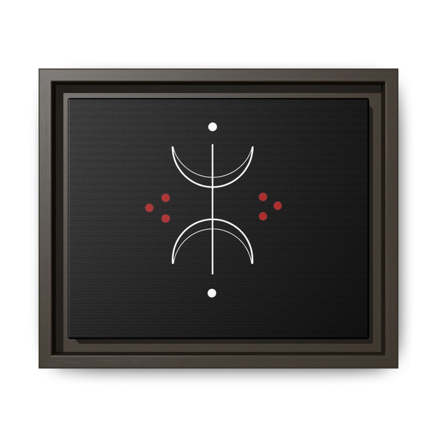 Minimalist Crescent Moon Wall Art — Matte Framed Canvas