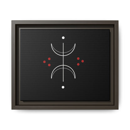Minimalist Crescent Moon Wall Art — Matte Framed Canvas