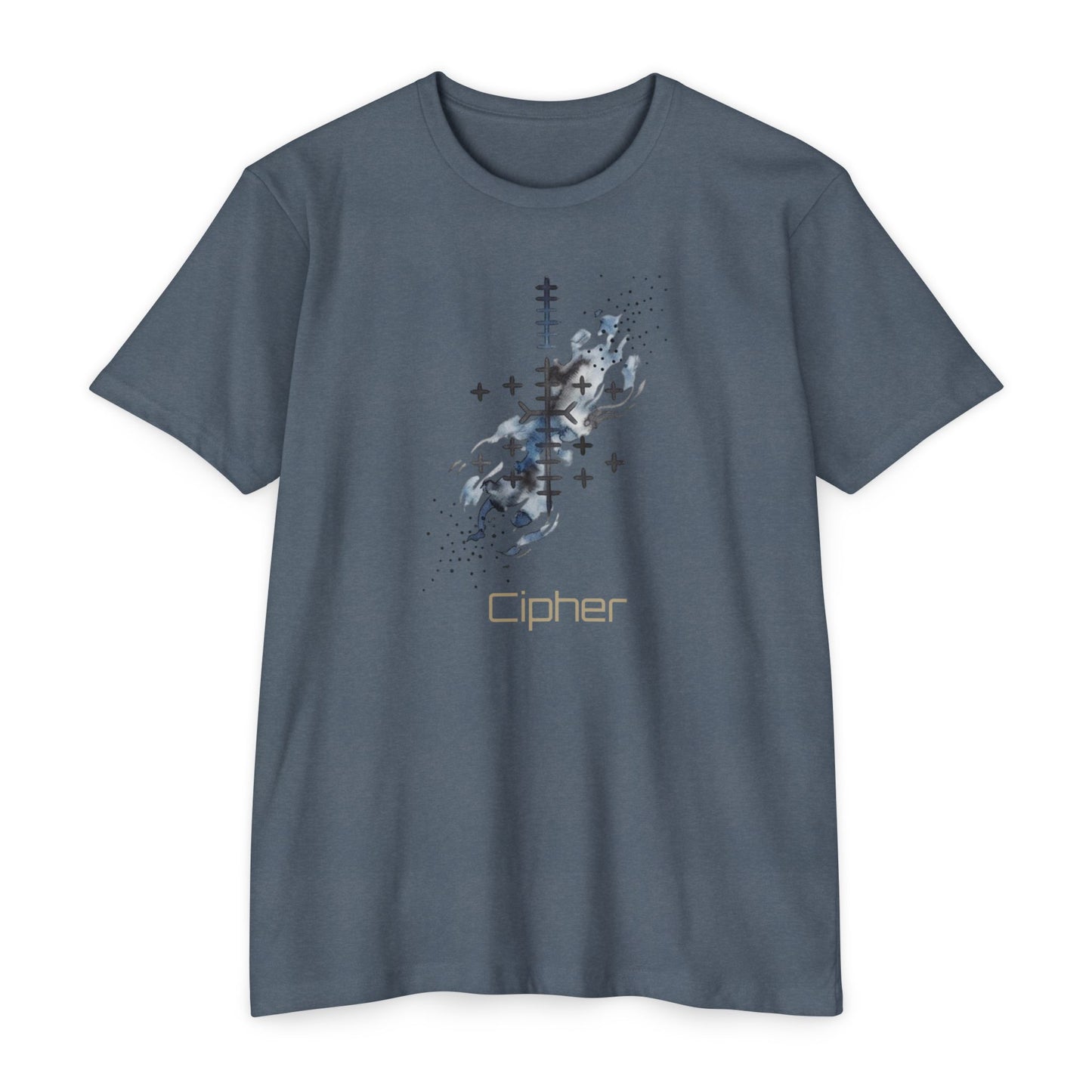T-shirt graphique Cipher — design technologique abstrait Bonorial