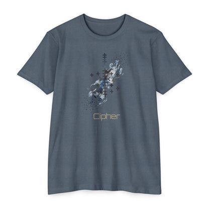 T-shirt graphique Cipher — design technologique abstrait Bonorial