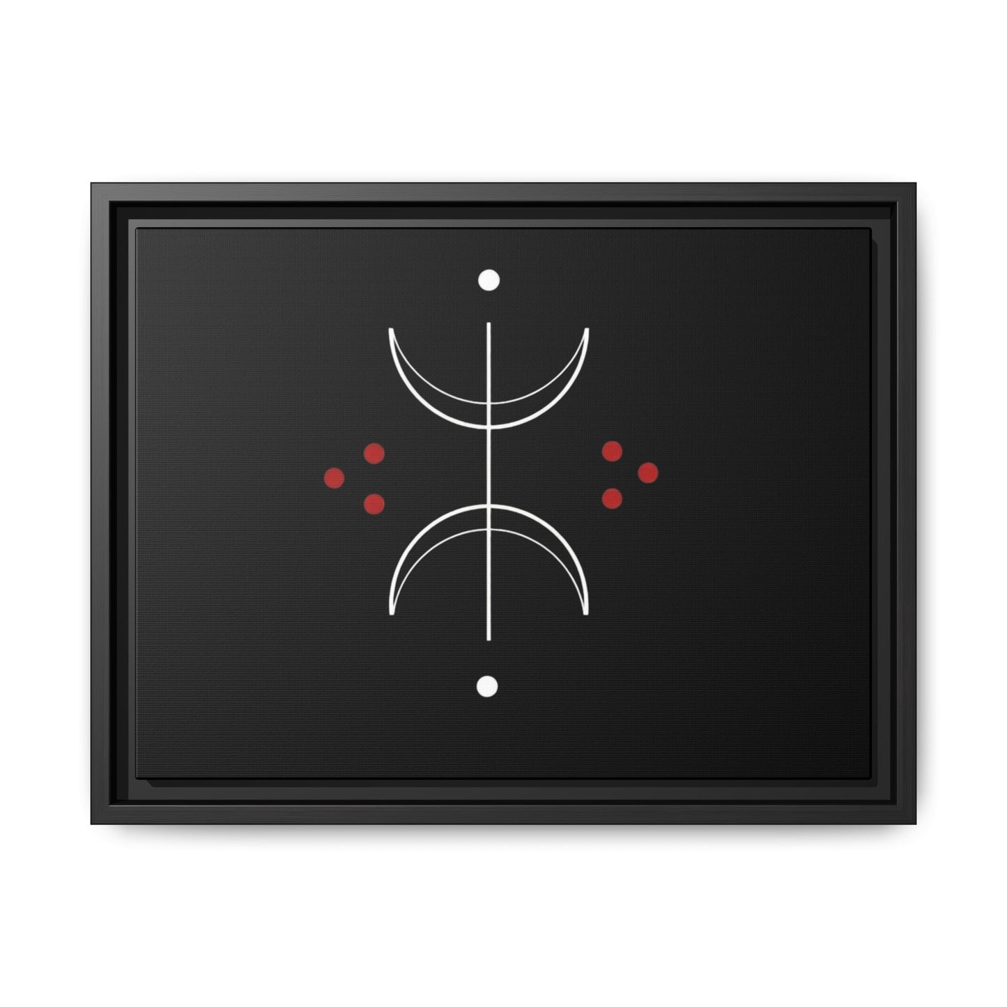 Minimalist Crescent Moon Wall Art — Matte Framed Canvas
