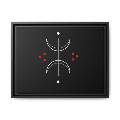 Minimalist Crescent Moon Wall Art — Matte Framed Canvas