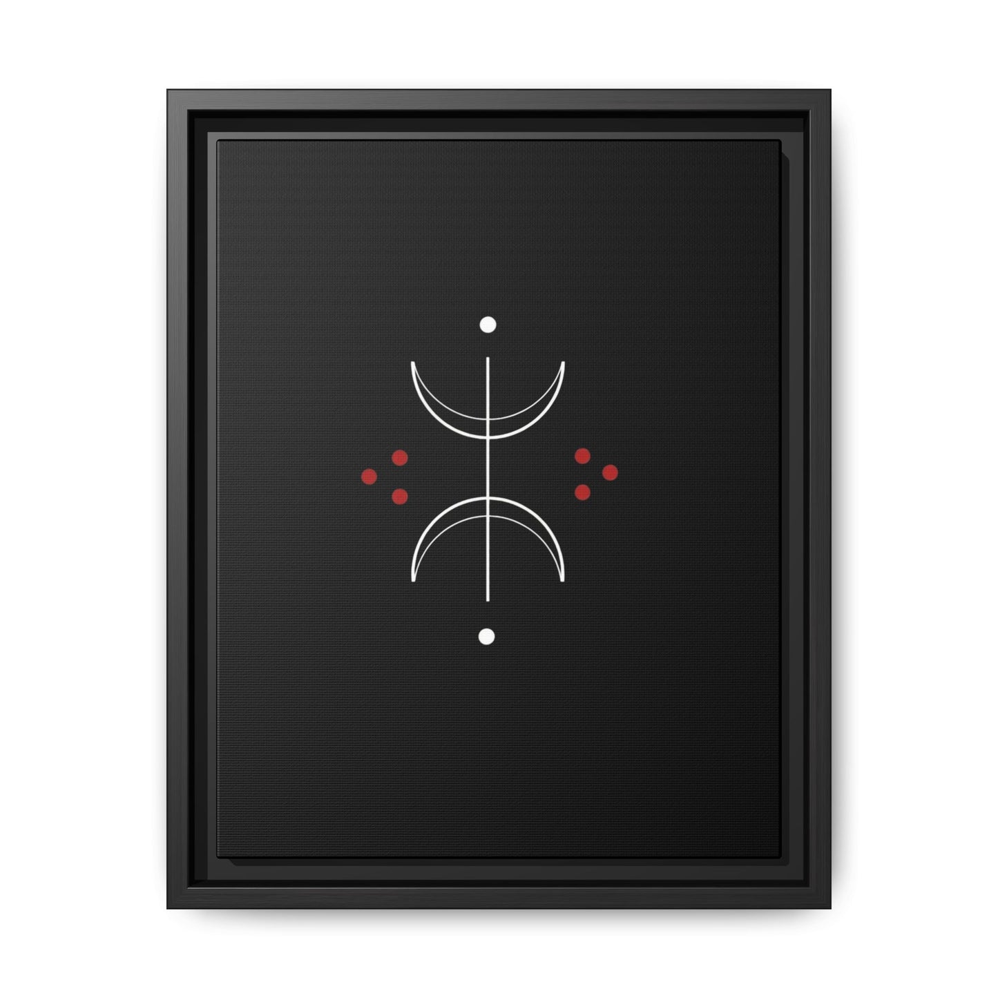 Minimalist Crescent Moon Wall Art — Matte Framed Canvas