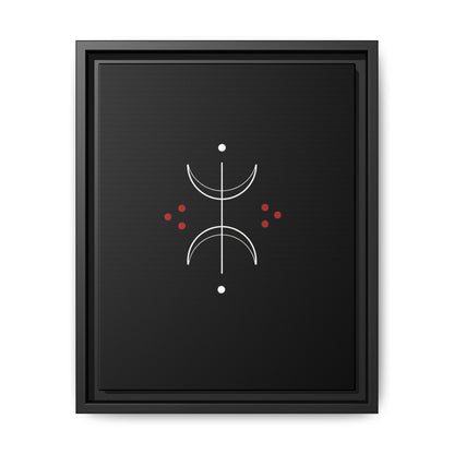 Minimalist Crescent Moon Wall Art — Matte Framed Canvas