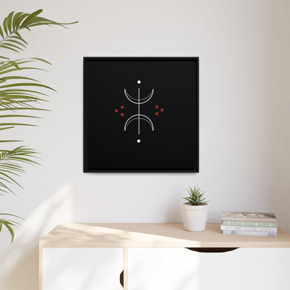 Minimalist Crescent Moon Wall Art — Matte Framed Canvas