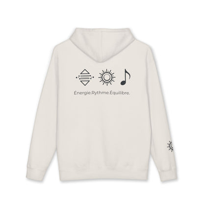 Hoodie — Hoodie avec symbole Bonorial et imprimé au dos « Énergie Rythme Équilibre »