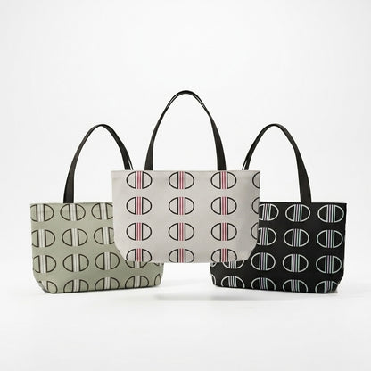 Sac cabas week-end à rayures monogrammées — Motif la lune