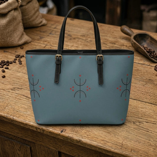Sac bandoulière minimaliste géométrique en cuir PU — Cabas crème